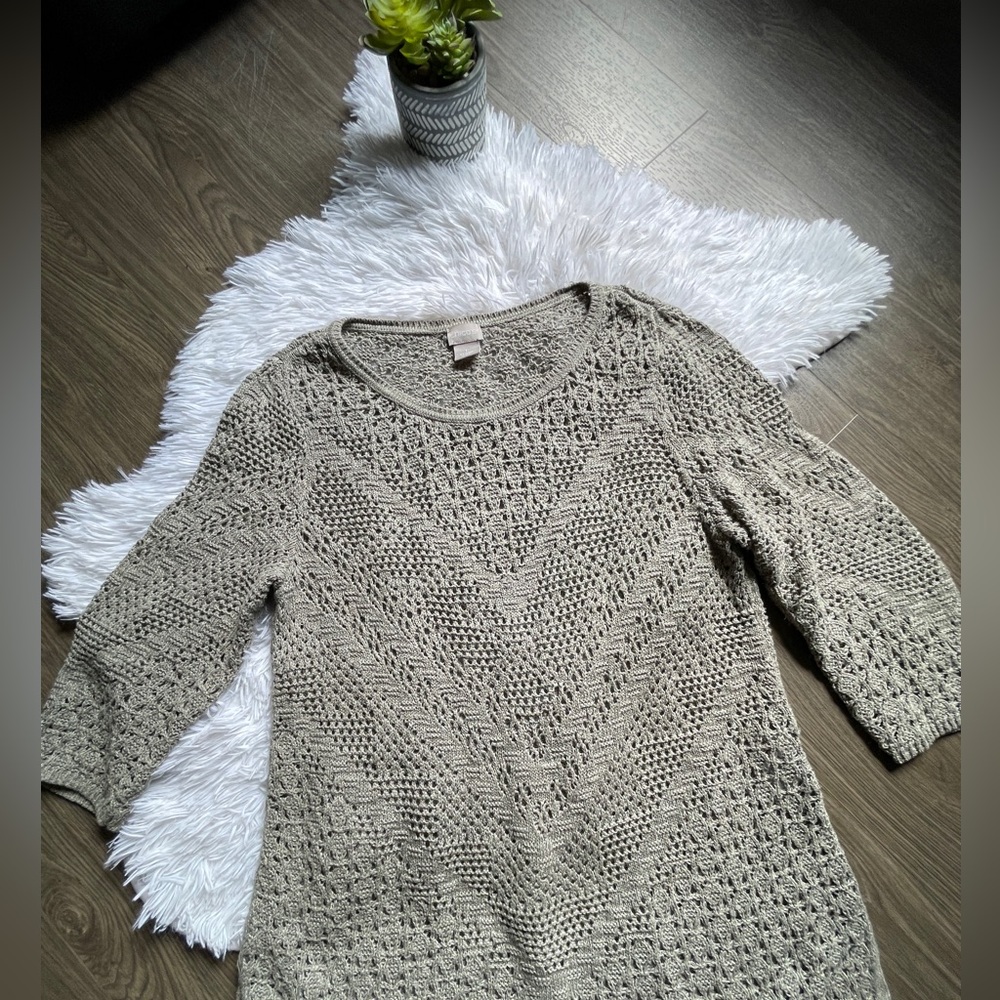 Chico’s Crochet Sweater 🤎